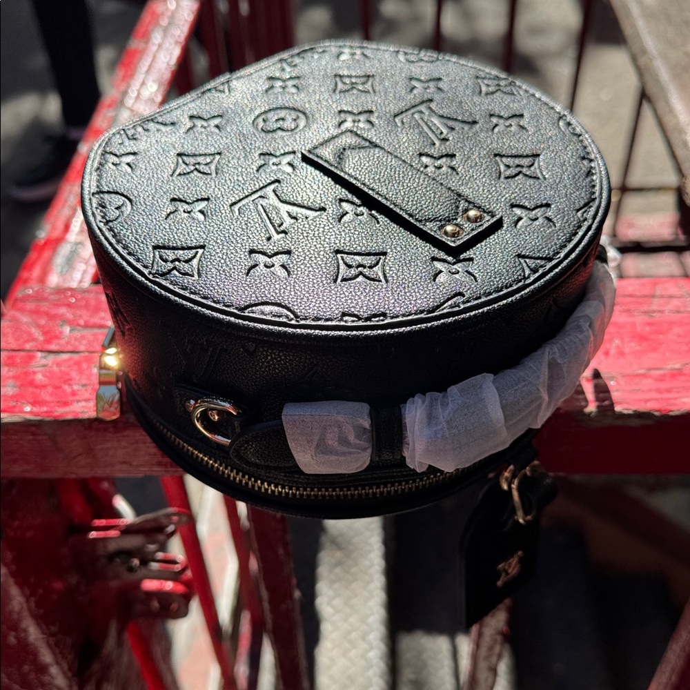 Black Round Designer Crossbody Bag